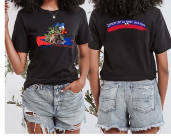 Haïtiaanse erfgoed, Haïtiaanse vlagdag, Haïtiaanse onafhankelijkheid, liefde Haïti shirt, Haïti, Haïtiaanse vlag, Haïtiaanse reisshirt, cadeau voor Haïtiaan,