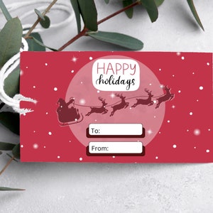 Ausdruckbare Geschenkanhänger: Weihnachtsmann Geschenkanhänger (PDF)