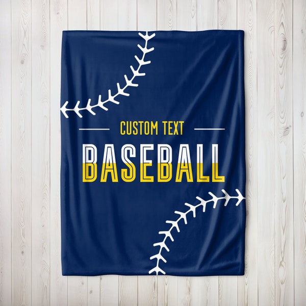 Custom Baseball Team Name Blanket, Baseball Blanket Personalized, Velveteen Plush Personalized Baseball Blanket, Baseball Team Name Throw