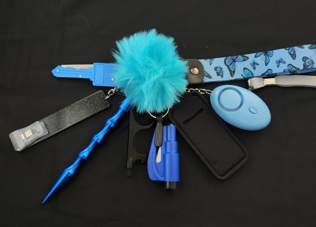 Blue Butterfly Self Defense Safety Keychain Etsy