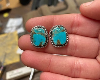 Kingman turquoise stud earrings