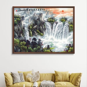 asian painting Chinese painting Art  Chinese style landscape decorate