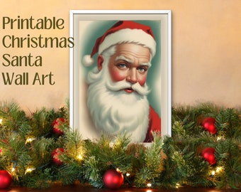 Christmas prints | Santa Claus | Christmas decorations | Christmas wall art | holiday decor | Digital Download | Printable Santa Wall Art
