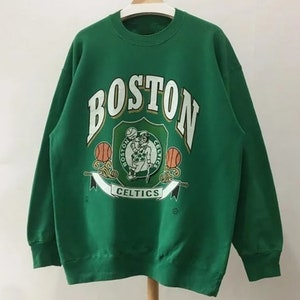 Boston Celtics FISLL Chenille Patch Tonal Crew Sweatshirt - Black