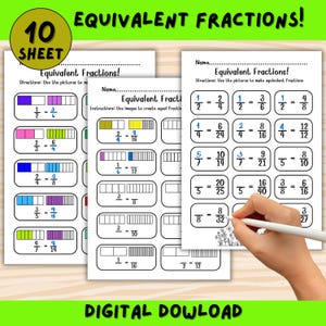 Equivalent Fractions Worksheet