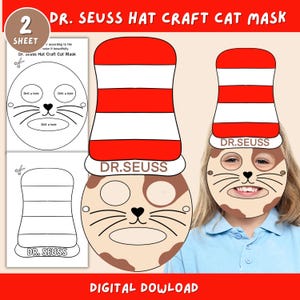 Dr seuss hat craft | Cat mask with hat