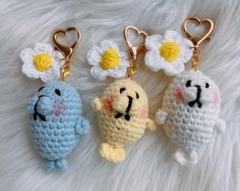 Uroczy brelok z foką szydełkową, pluszowa foka amigurumi, zawieszka na torebkę ze zwierzątkiem kawaii, ręcznie robiony prezent
