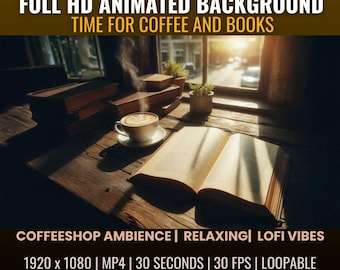 Coffee Shop Animated Desktop Background: Cozy Lofi Ambience (Digital Download)