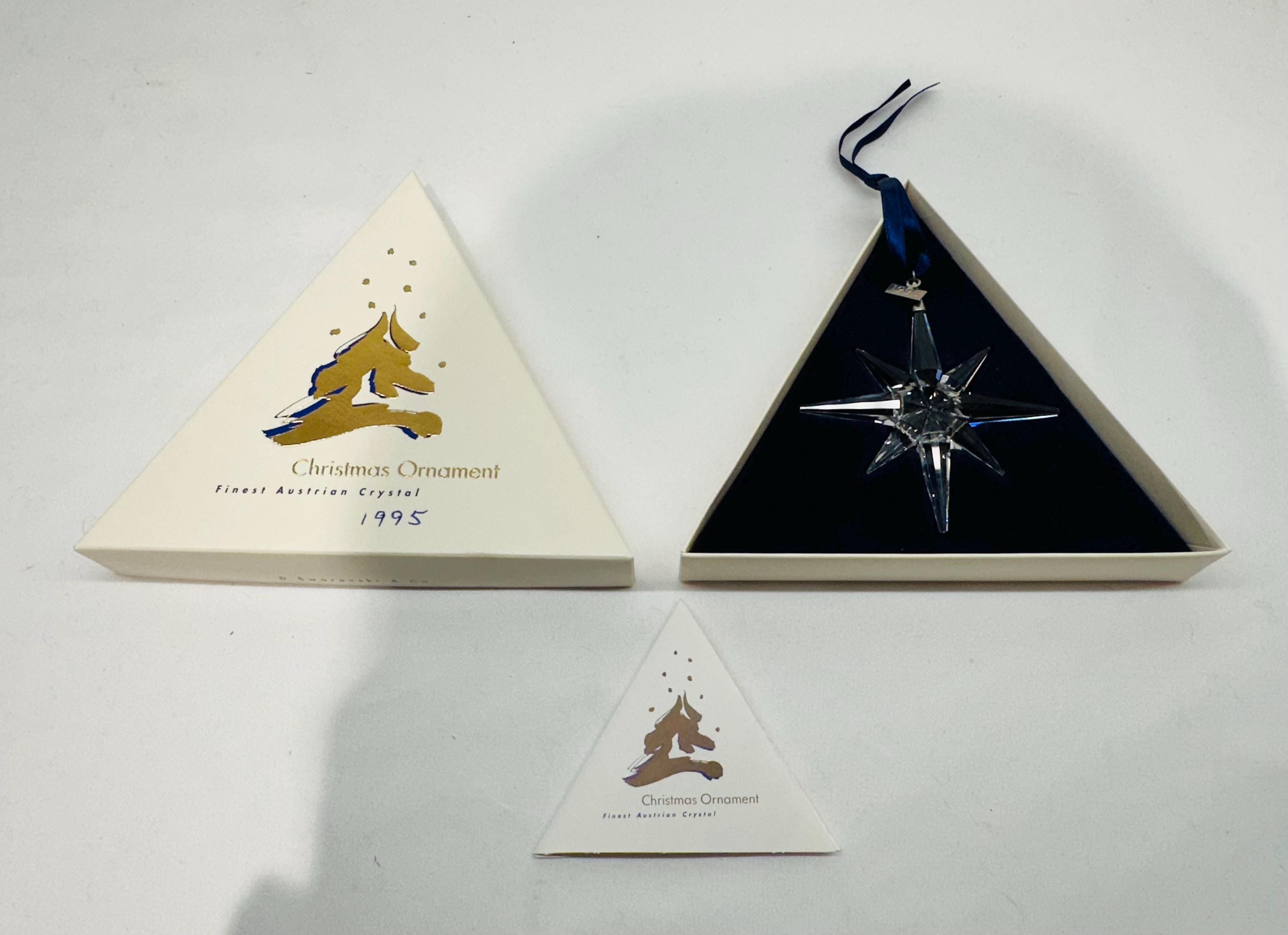 Swarovski 雪の結晶型オーナメント Swarovski 1995 Ornament - Etsy