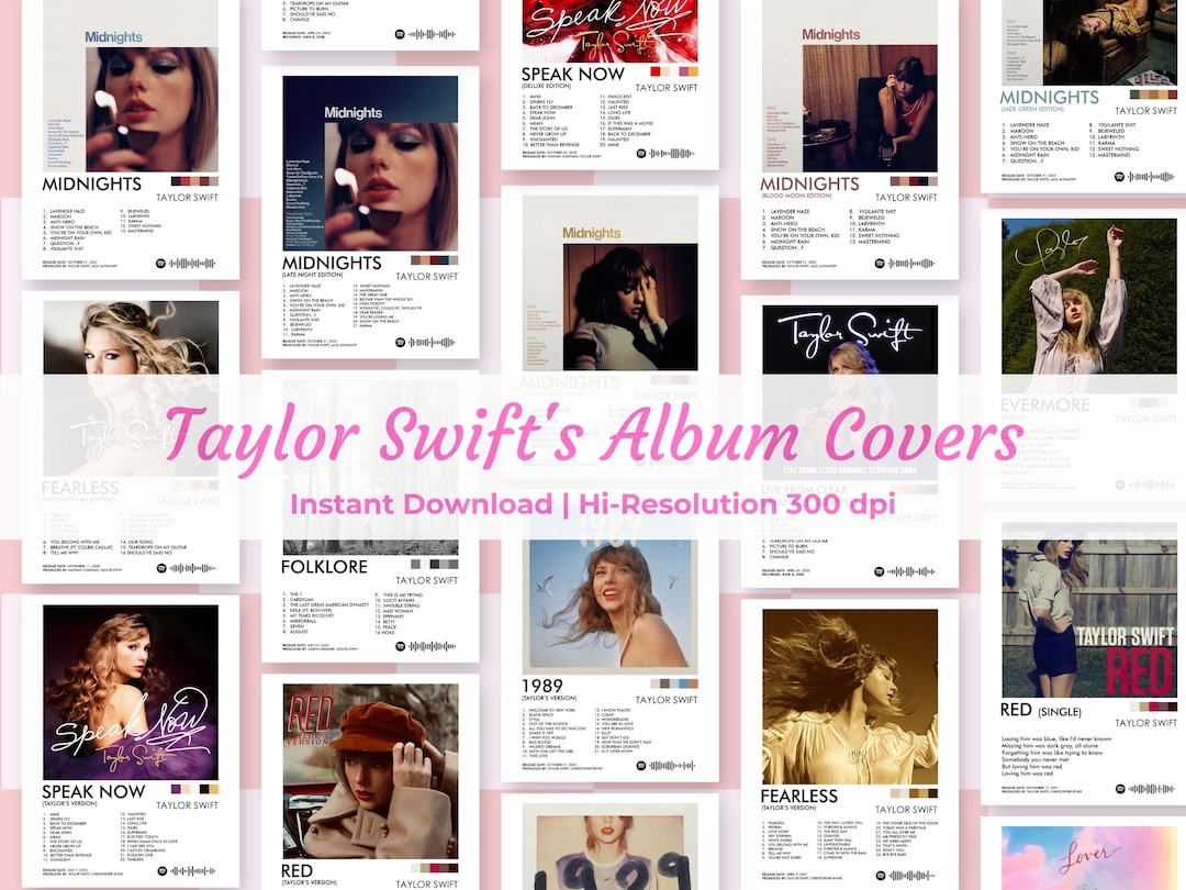 20 Taylor Swft Album Posters, Tylor Swift Album Covers, Taylr Swift Digital Art, Taylor Swft ...