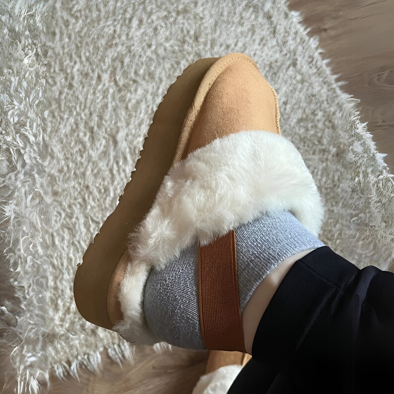 Ugginspired Vegan Tazz Dupe Slippers Fluffy Snow Boots for Etsy UK