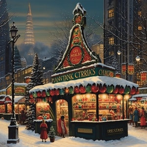 Miljö Weihnachten druckbare Clip digitale Kunst altes Plakat New York Design Bilder Urlaub Karte Geschenke klopfen Papier alles Handwerk DIY PNG Weihnachten