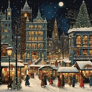 Miljö kerst afdrukbare clip digitale kunst oude poster New York ontwerp afbeeldingen vakantie cadeau rappapier ansichtkaarten ambachten DIY png PNGEgg