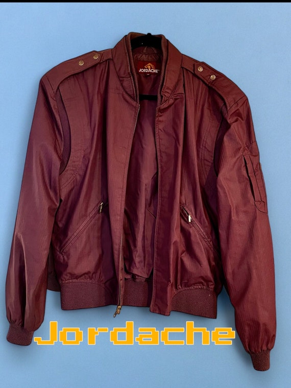 Men’s Jordache Flight Jacket Burgandy Sz 44
