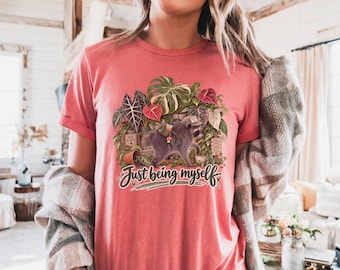 Funny Raccoon Plant Lover Tee, Rare Plant Collector Gift, Gardener Shirt (Comfort Colors)
