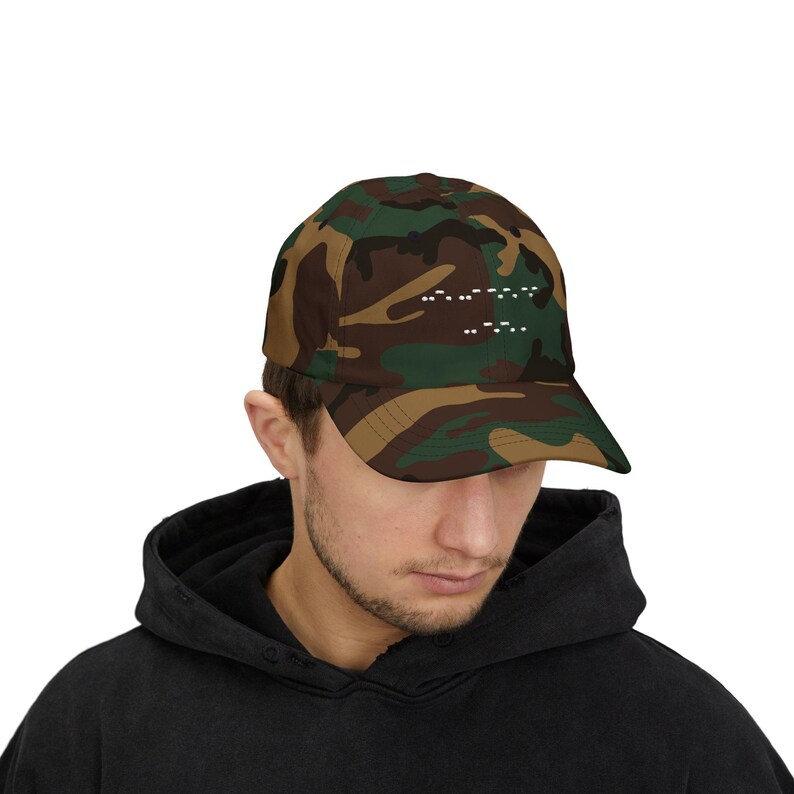 Morse Code Resist Cap | Subtle "F* ICE" Message Dad Hat image 5