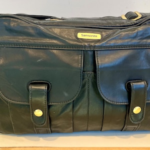 1970s Vintage Travel Bag | Samsonite Bag | Diaper Bag - Black