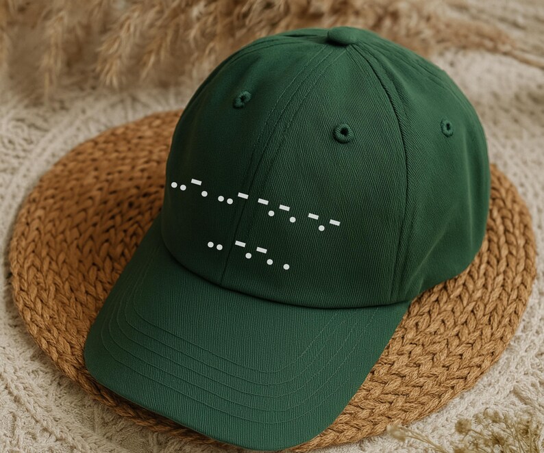 Morse Code Resist Cap | Subtle "F* ICE" Message Dad Hat image 3