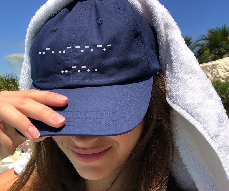 Morse Code Resist Cap | Subtle "F* ICE" Message Dad Hat image 2