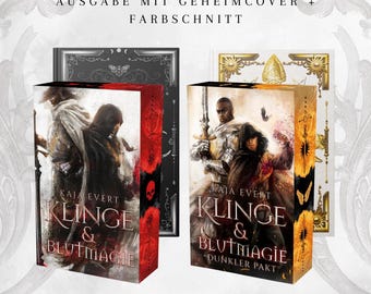 Klinge & Blutmagie – Dark Fantasy – Band 1 + 2 – Messe-Bundle – Hardcover mit Farbschnitt