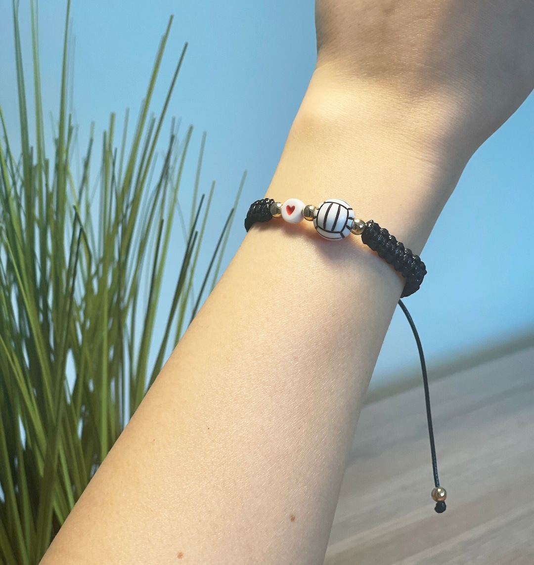 Volleyball Bracelet, Volleyball Wish Bracelet, Volleyball Charm