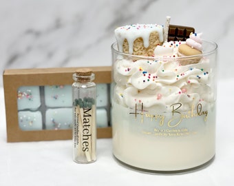 Dessert Candle Custom Label Candle For Gift Box For Birthday Candle Mother’s Day Candle for Friend Gift Birthday Best Gift Anniversary