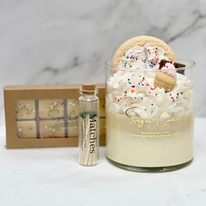 Sugar Cookie Dessert Candle (16 oz) Birthday Gift, Gift For Her, Anniversary, Christmas Gift, Soy Candle, Best Gift