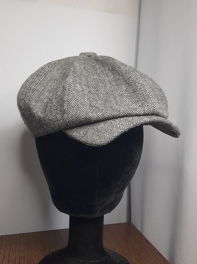 Octagonal Berret Mens Peaky Blinders Beret Hats Octagonal Herringbone Baker Boy Newsboy ...