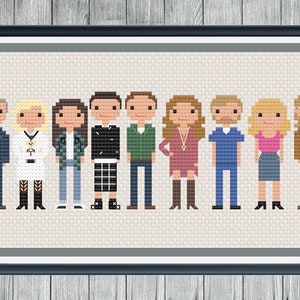 Schitts Creek Characters Cross Stitch Pattern **PDF ONLY** | Johnny Moira Stevie David Patrick Alexis Ted Jocelyn and Roland
