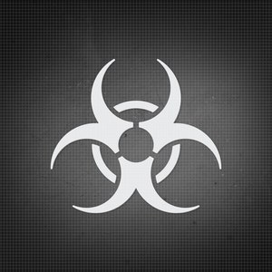 Biogefährdung. Vinyl Aufkleber.