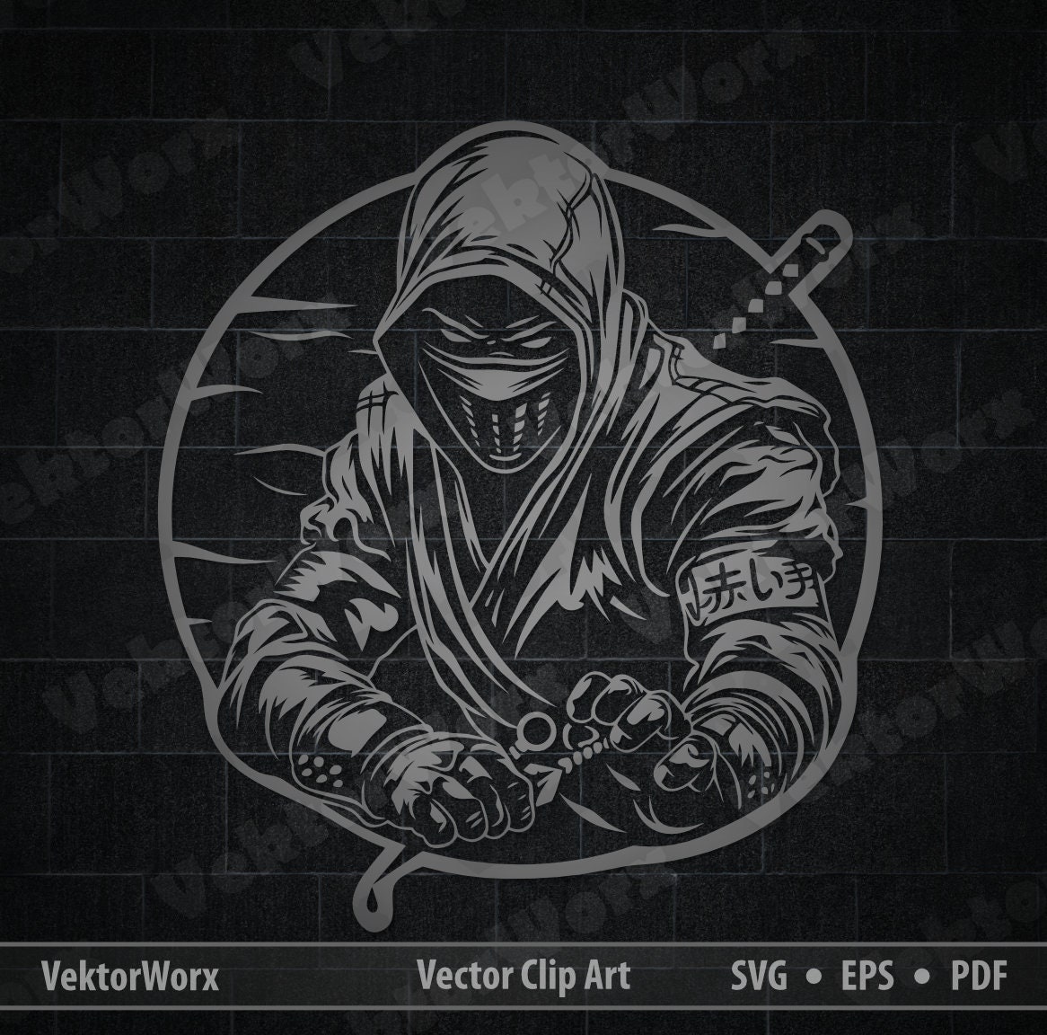 Ninja Assassin. Vector Design. SVG, EPS, PDF. Download. - Etsy Israel