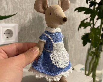 Maileg mouse clothes outfit knitted  Miniature wardrobe Christmas gift,  Big Sister, Little Sister, Family mouse Birthday
