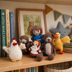 Bambole Little Bears Friend – Emily, personaggi delle storie lavorati a maglia, personaggi dei libri di fiabe, collezione Little Bear Family Friend, regalo per la figlia