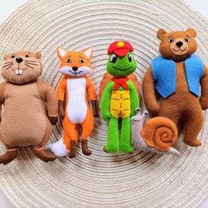 Bambola in feltro del personaggio di Franklin la tartaruga, regalo per l'istruzione domiciliare, Franklin Book Buddies, gioco di ruolo, Natale per bambini piccoli, compleanno, set di Franklin la tartaruga