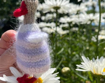 Hand-Knitted Gosling Toy – Soft Stuffed Animal, Duckling Plush – Baby Gift, Nursery Decor, Waldorf Toy