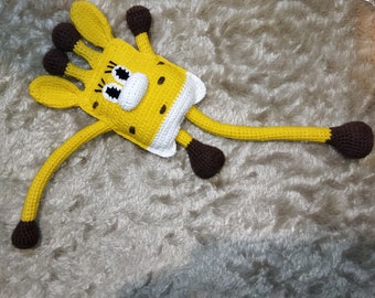 DIY, crochet pattern, crochet giraffe, sensory toy, montessori toy for newborns, stretch toy