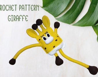 Gehäkelte Giraffe Fidget Spielzeug Muster - Sensorische Montessori DIY, dehnbare Kinderwagen Spielzeug, Neugeborene Kleinkind Geschenk