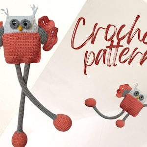 Crochet pattern, owl Fidget toy kids, Stretchable sensory toy Stroller Montessori toy for newborn, Toddler Birthday gift, Christmas gift
