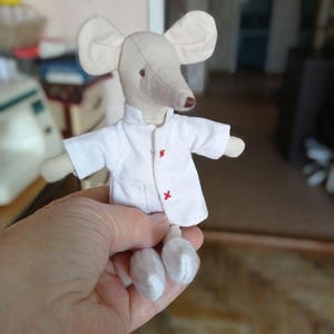 Maileg Mouse Doctor & Nurse Outfits – Handmade Medical Clothes for Big Sister / Mom Size Mice – Hospital Role Play Gift