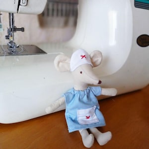 Maileg Mouse Doctor Nurse Clothes – Medical Outfit for Big Sister Mom Mice – Hospital Role Play