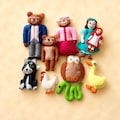 Little Bears Friends Characters Felt Dolls Emily, Handmade Soft Toy Gift for Kids Cute Animal Plush Waldorf  Nursery, Mitzi, Granny, Tutu product logo