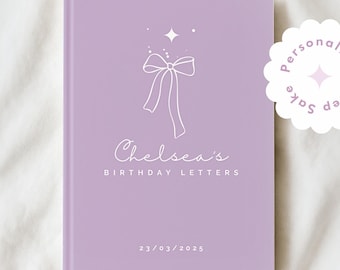 Cartas de cumpleaños, Libro personalizado, Diario, Libro de recuerdos, Cuaderno personalizado, Diario de cumpleaños, Diario con nombre personalizado, Personalizado