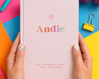 Diario personalizado, libro de recuerdos, cuaderno personalizado, diario de cumpleaños, diario con nombre personalizado, diario personalizado para niña