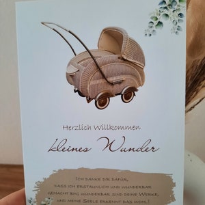 Christliche Postkarte, Geburt, Baby, Taufe, ErmutigtdurchsWort