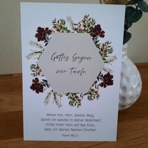 christliche Postkarte, Taufkarte, ErmutigtdurchsWort, Bestellnr. 25009