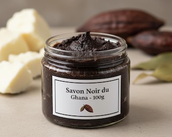 Jabón negro 100% natural y crudo de Ghana - Auténtico cuidado africano