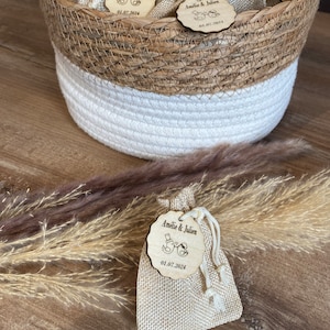 Sacchetto di juta per bomboniere - regalo per gli ospiti - Scatola per bomboniere personalizzabile