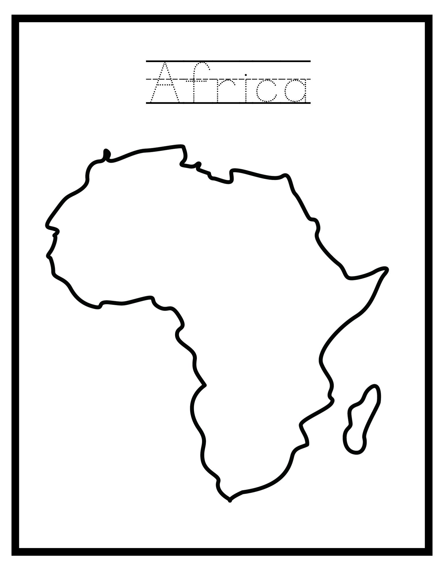Printable Continents Coloring Book With Spelling and Writing Guides. - Etsy