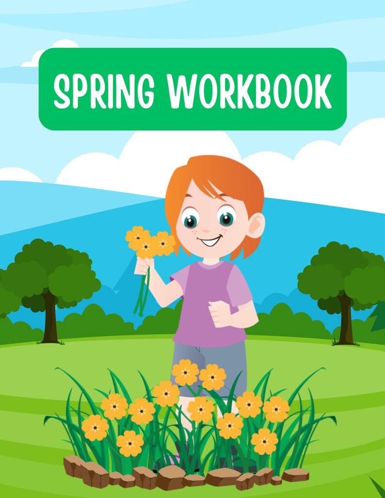 Kindergarten Spring Workbook - 25 Printable Worksheets | Writing ...