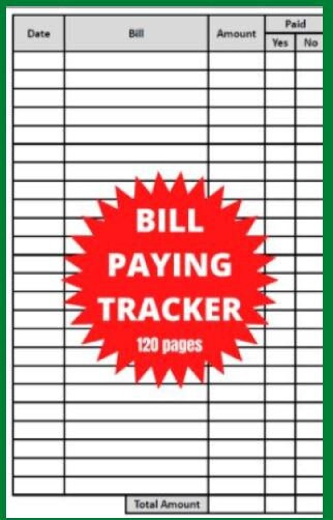 Bill Paying Tracker Bill Tracker Notebook Monthly Bill Etsy